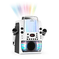 Auna Kara Liquida BT karaoke zariadenie, svetelná show, vodná fontána, bluetooth, biela/sivá farba