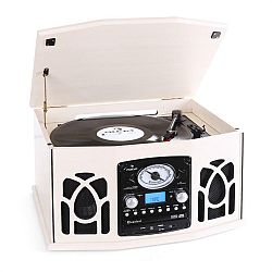 Auna NR-620, stereo zariadenie, gramofón, krémové, MP3