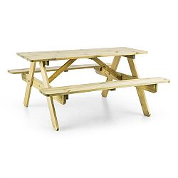 Blumfeldt Picknickerchen, detský piknikový stôl, hrací stôl, pravé borovicové drevo