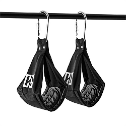 Capital Sports Armlug Ab Slings, max. 120 kg, čierna, tréningové ramenné opierky, karabínkové háky
