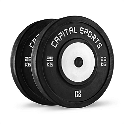 Capital Sports Inval, súťažné bumper kotúče, 50 mm, hliníkové jadro, 2 x 25 kg