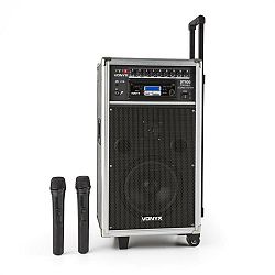Vonyx ST-100 MK2, prenosný PA audio systém, bluetooth, CD, USB, SD, MP3, akumulátor, UKV