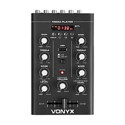 Vonyx STM500BT, 2-kanálový DJ mixér, bluetooth, MP3 prehrávač, USB port, čierny