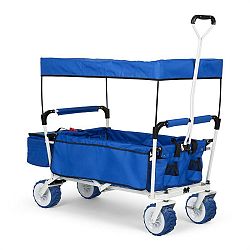 Waldbeck The Blue Supreme, ručný vozík, skladací, 68 kg, strieška proti slnku